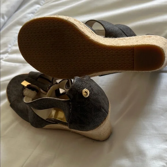 Michael Kors Dark Brown Wedge Sandals - Picture 4 of 4